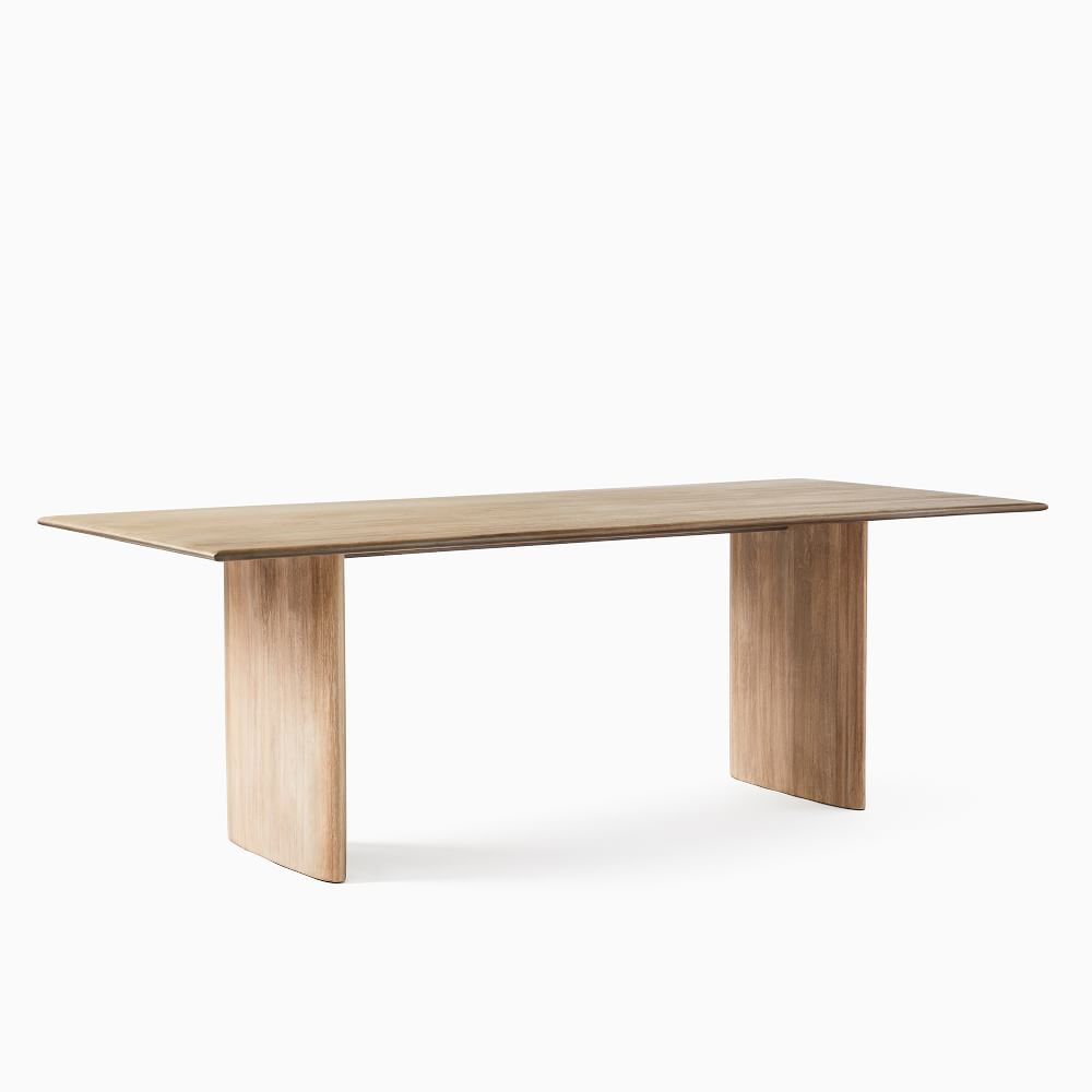 Anton Solid Wood 86&amp;quot; Table, Anton Cerused White, Cerused White | West Elm (US)