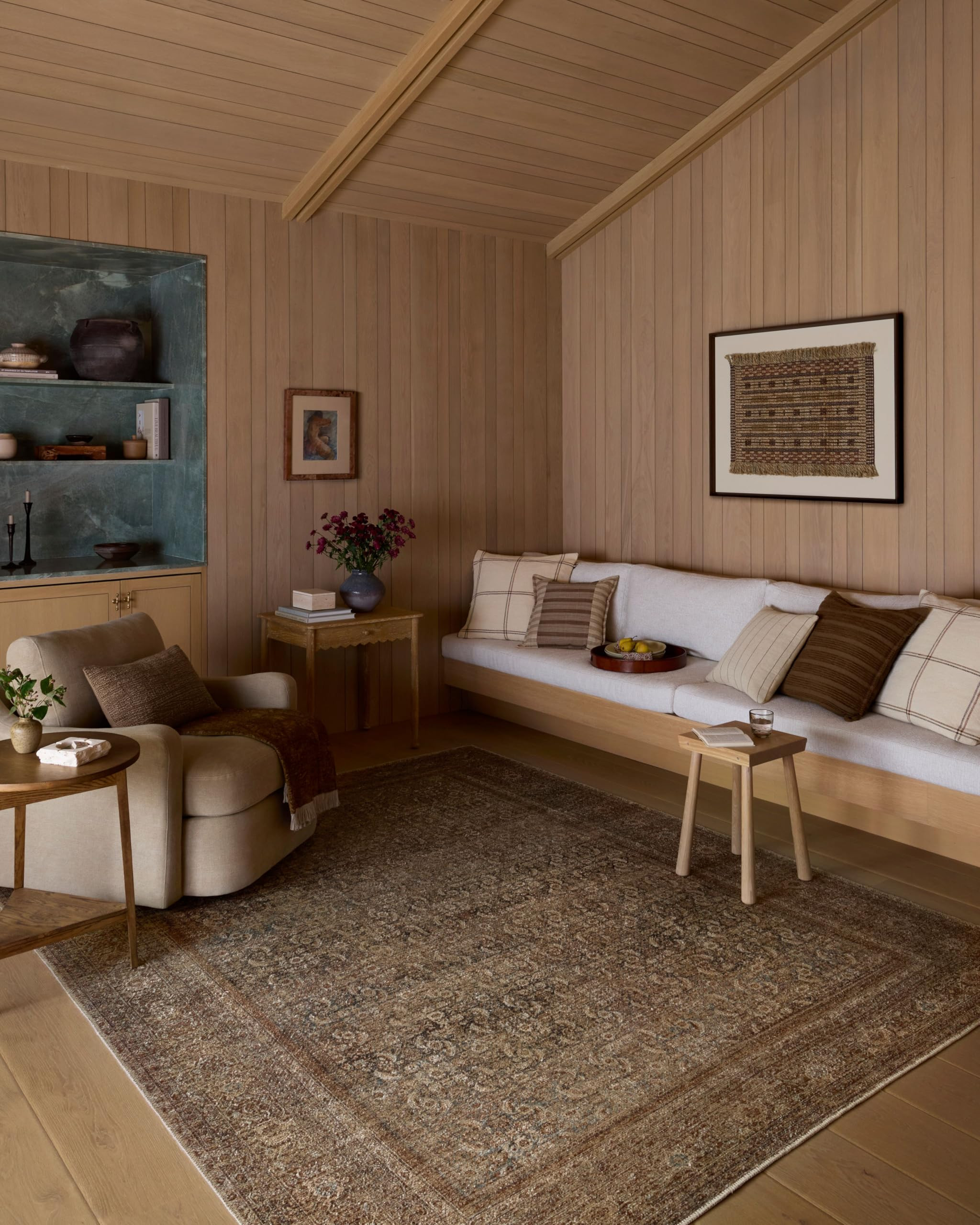 Loloi Amber Lewis Cambria Collection CBR-07 Ocean/Bark 2'-6" x 9'-6" Runner Rug Jute, Neutral, Vi... | Amazon (US)