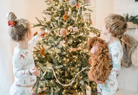 Christmas tree
Christmas ornaments 
Christmas bead garland
Kids Christmas pajamas

#LTKHoliday #LTKSeasonal #LTKunder50