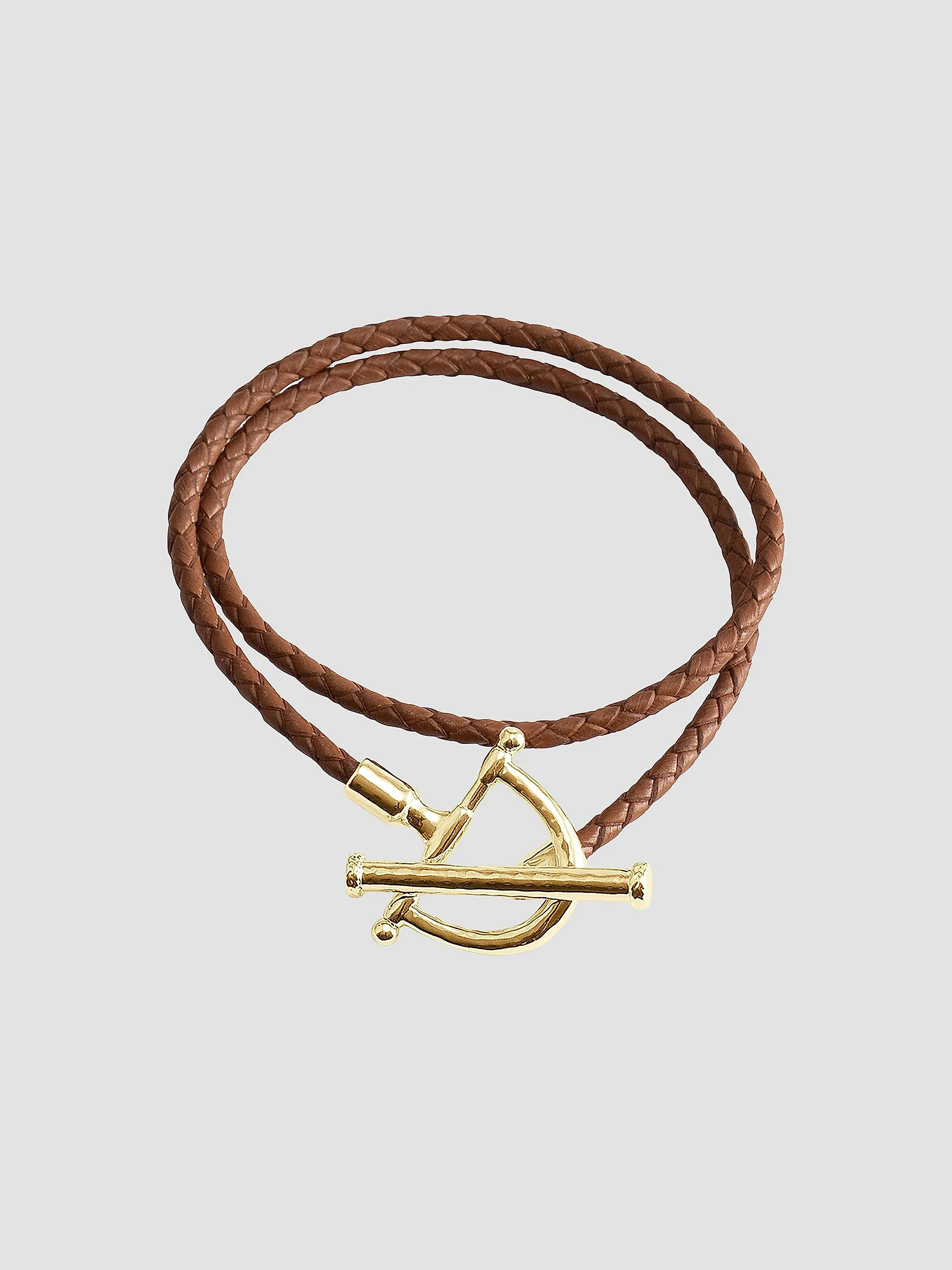 Cheval Braided Leather & 18K-Gold-Plated Wrap Bracelet | Saks Fifth Avenue