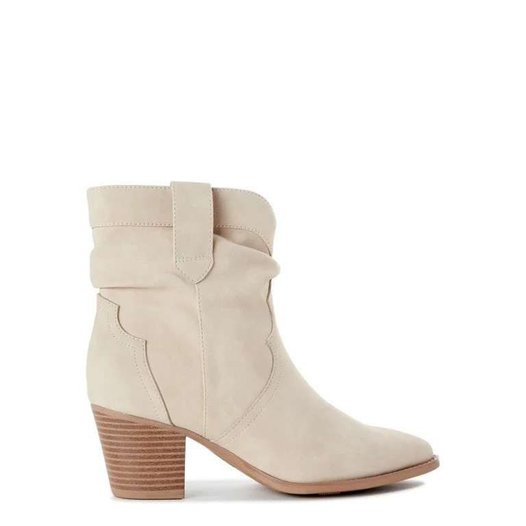 Time and Tru Women's Western Slouch Boots - Walmart.com | Walmart (US)