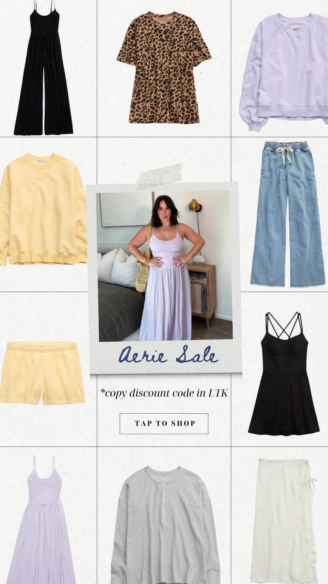 Code: SPRINGLTK20 
Aerie x ltk 20% off site wide!
Copy the in app code to apply at checkout!
Shop my favorite aerie spring finds
Spring dress, loungewear, easy mom looks

#LTKSaleAlert #LTKSpringSale #LTKMidsize