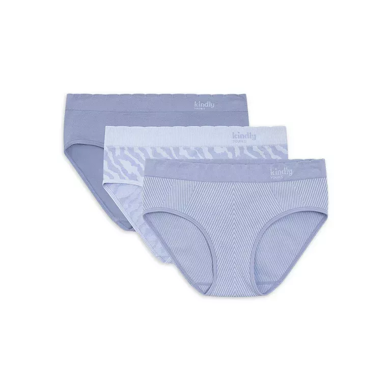 Kindly Yours Women's Sustainable Cotton Boyshort Underwear, 3-Pack 