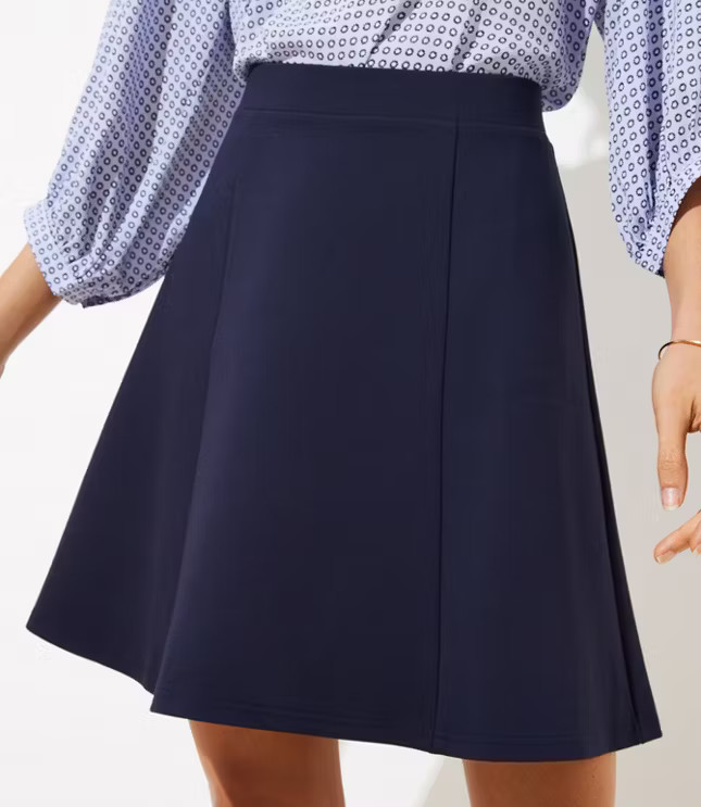 Seamed Ponte Flippy Skirt | LOFT | LOFT
