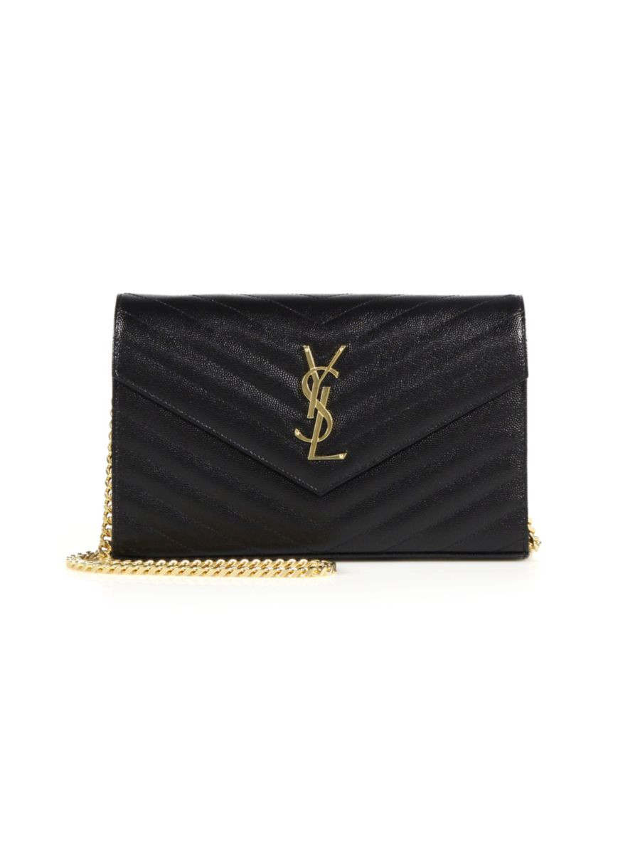 Saint Laurent Medium Monogram Matelassé Leather Wallet-On-Chain | Saks Fifth Avenue
