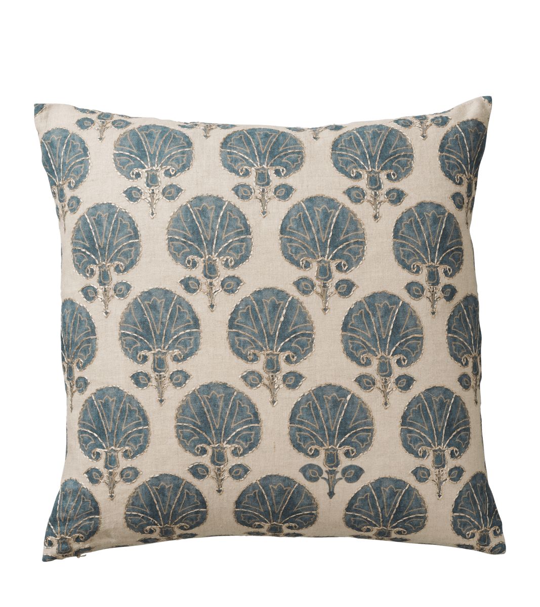 Kabibi Shell Pillow Cover - Gray/Blue | OKA US