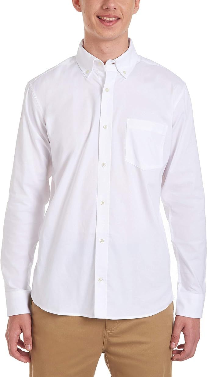 Chaps Young Men's Uniform Long Sleeve Oxford Shirt | Amazon (US)