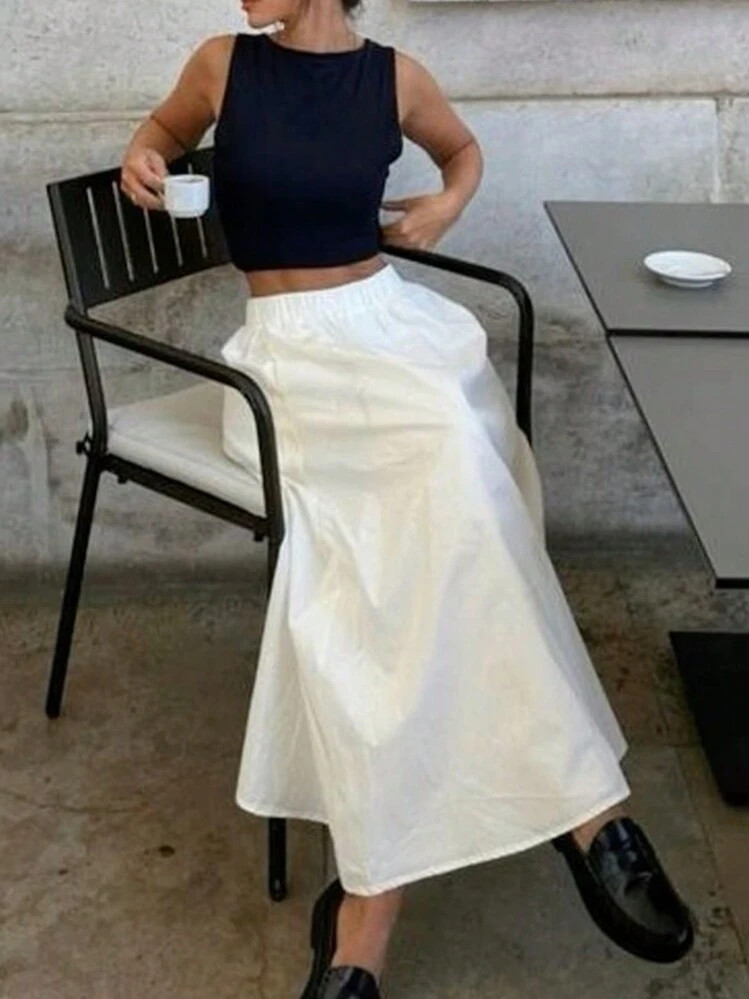 SHEIN Raffinéa Women's Skirt, Summer Clothes, Graduation Outfit, Casual Work Commute Skirt Maxi ... | SHEIN