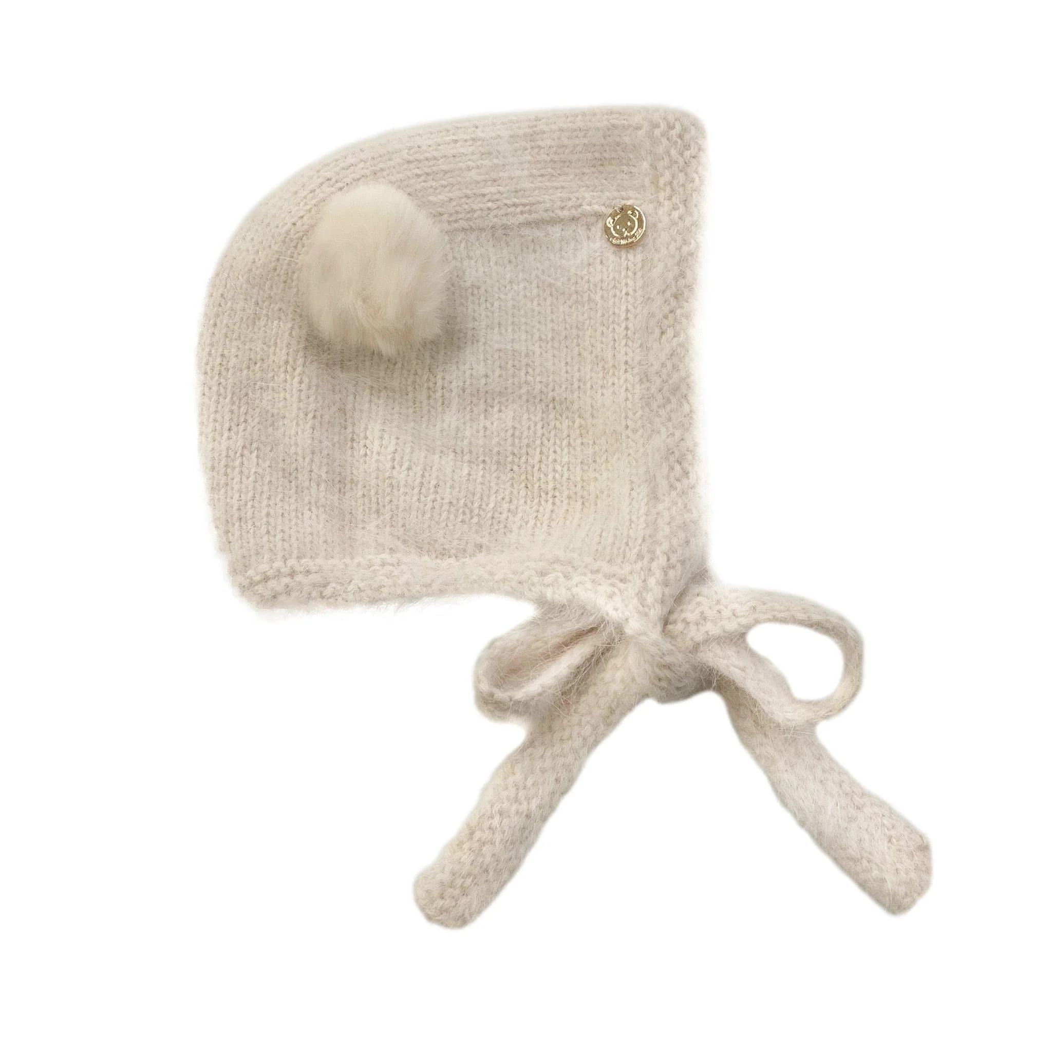 Oatmeal Cashmere Teddy Hat | petite maison kids