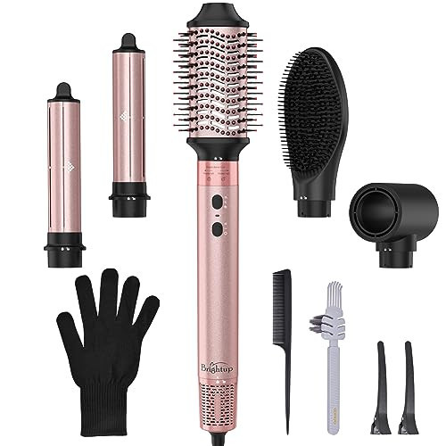 Brightup Air Styler, Professional Hair Dryer Brush with 110,000 RPM High-Speed Negative Ionic Blow Dryer, Auto Wrap Curlers, Multi Hair Styler for Fast Drying Styling Curling Straightening Volumizing | Amazon (US)
