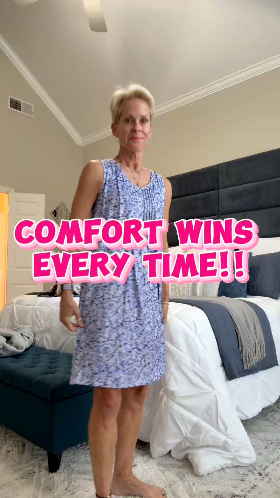 Soft ✔️ Comfy ✔️ Who cares about flattering? 😂

At my age, comfort always wins…and this nightgown is a total yes. 

Perfect for sleep, lounging, or maybe folding laundry later.😝

#ComfyVibes #CozyLife #NightgownGoals #LoungeWearLove #SoftAndComfy #ComfortOverCute #RelaxAndUnwind #LazyDayMood #SelfCareMood #HomeVibes

#LTKOver40 #LTKootd
