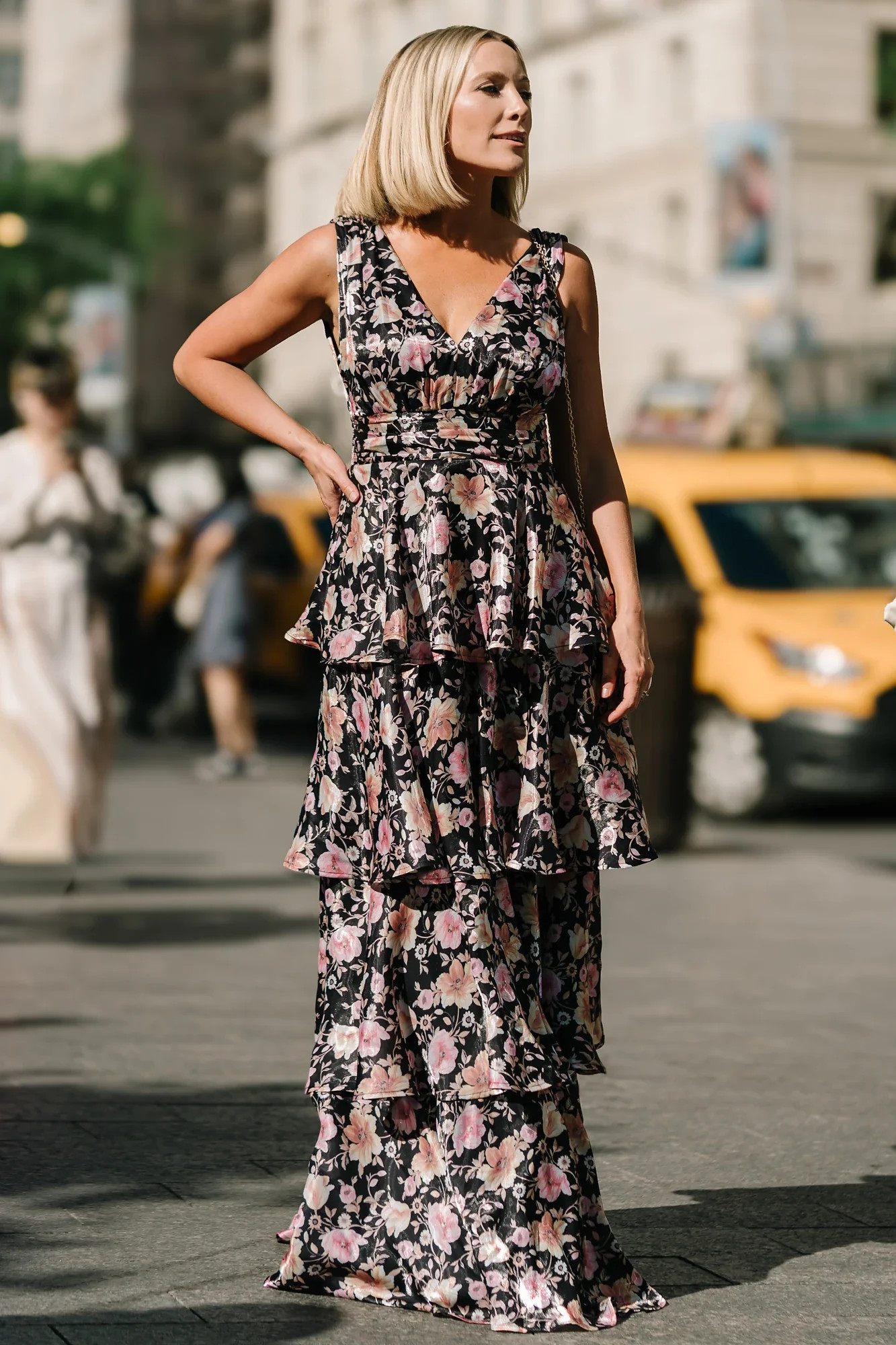 Queens Tiered Maxi Dress | Black Floral | Baltic Born