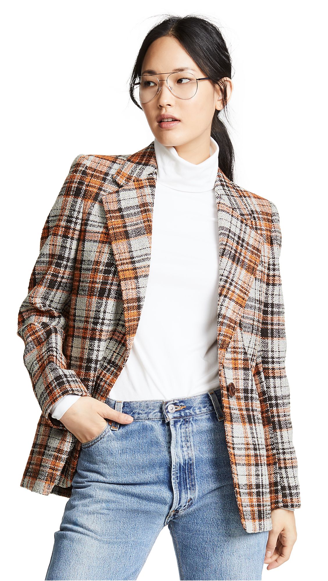 Acne Studios Plaid Blazer | Shopbop