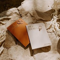 Vow Books Set Of Two, Wedding Vow Books, His & Hers Custom Elopement Booklets Gold Foil, Promise Book | Etsy (US)