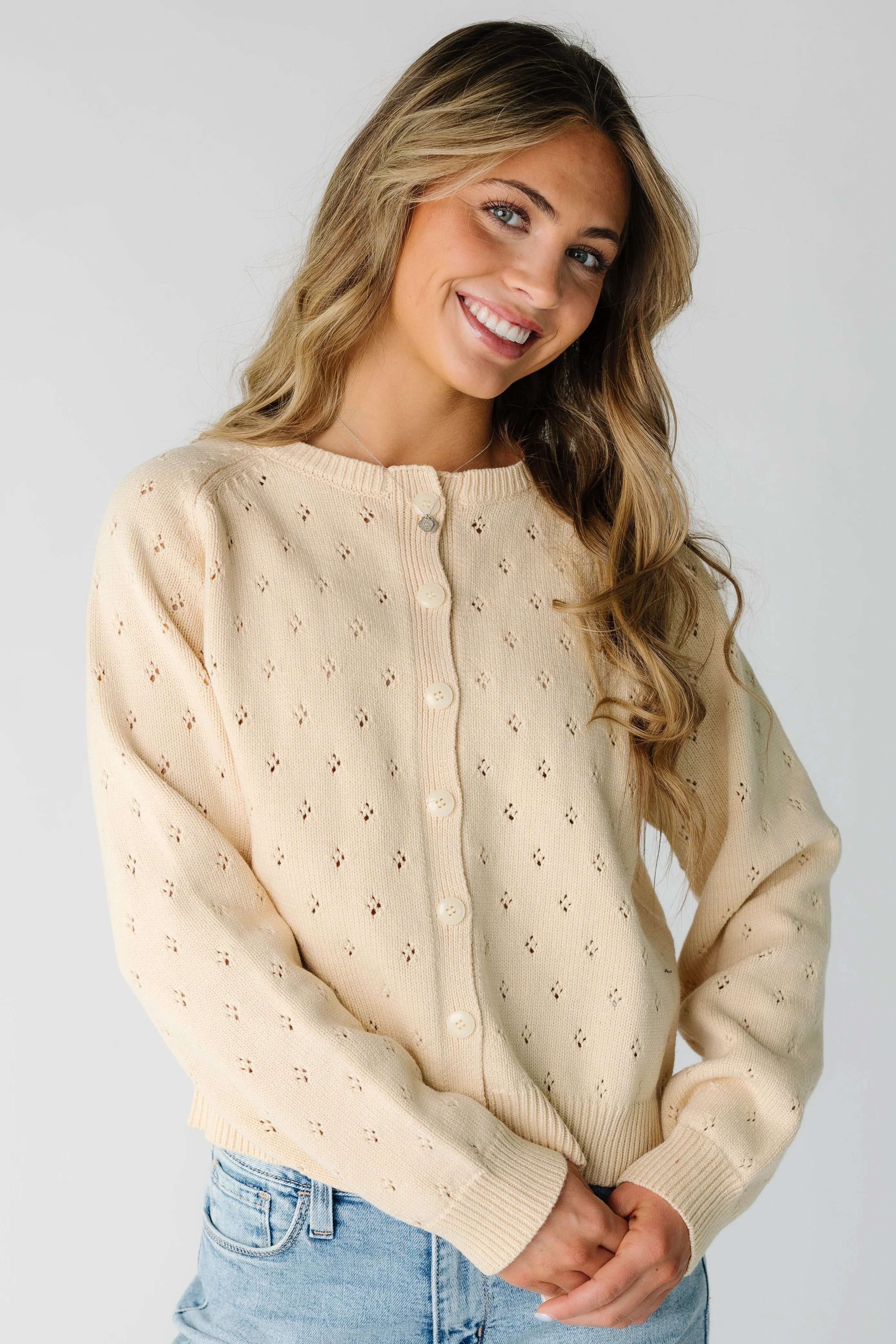 Cassidy Knit Eyelet Cardigan | Called To Surf