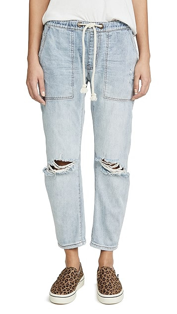 Shabbies Drawstring Boyfriend Jeans | Shopbop