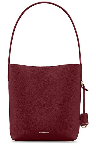 MAISON de SABRÉ Bucket Soft Tote in Plum Nude - Burgundy. Size all. | FWRD 