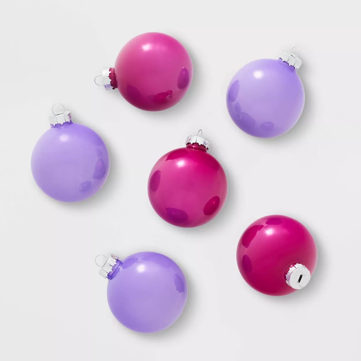 9ct Round Glass Christmas Tree Ornament Set Mauve/Burgundy - Wondershop™ | Target