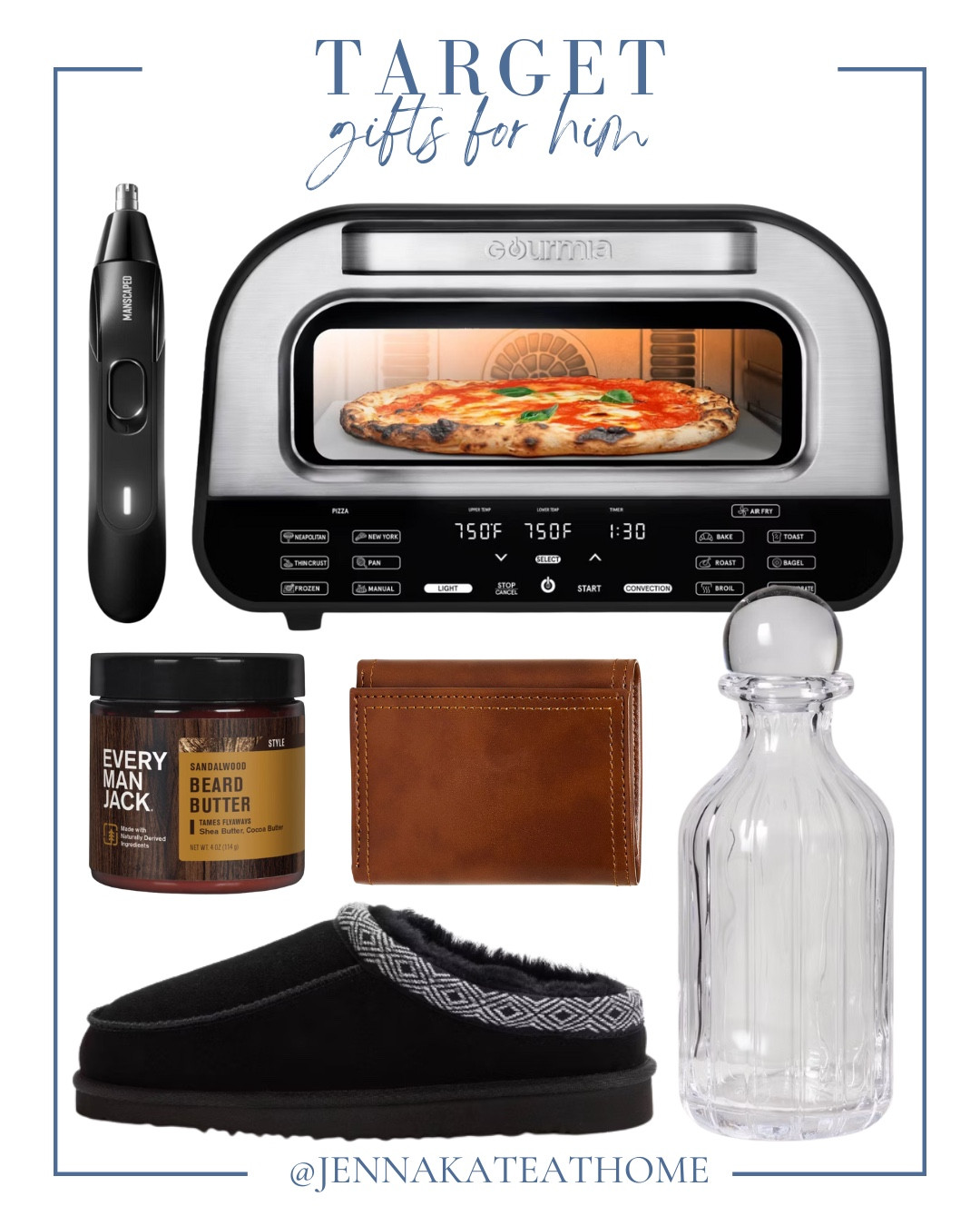 Gifts for him from Target include wallet, slippers, beard balm, decanter, hair trimmer, and pizza oven. 

Gifts for him, gift guide, gifts for husband, gifts for dad

#LTKGiftGuide #LTKMens #LTKFindsUnder50