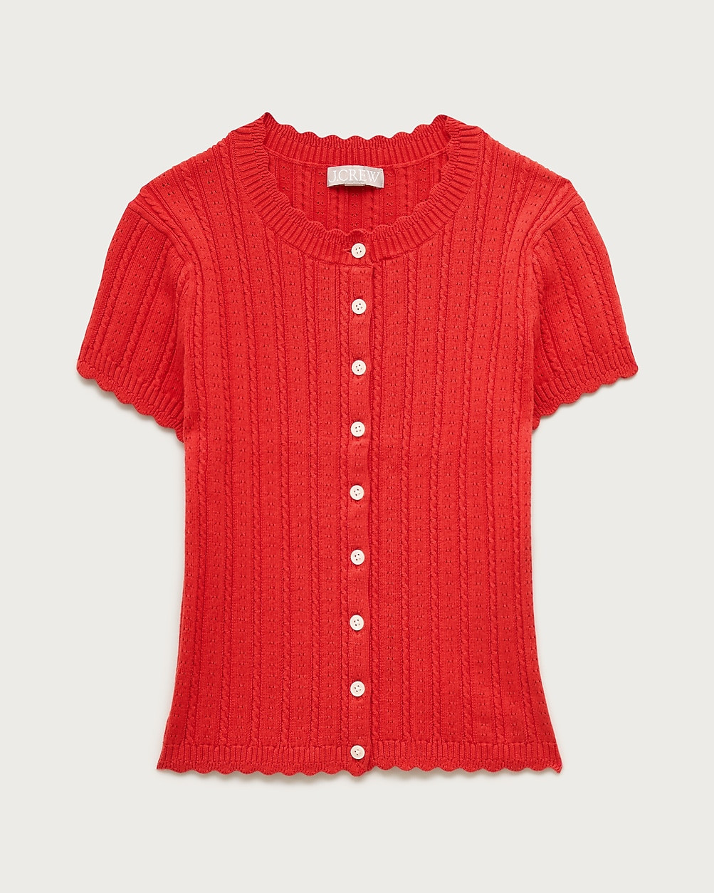 Jackie pointelle short-sleeve cardigan | J. Crew US
