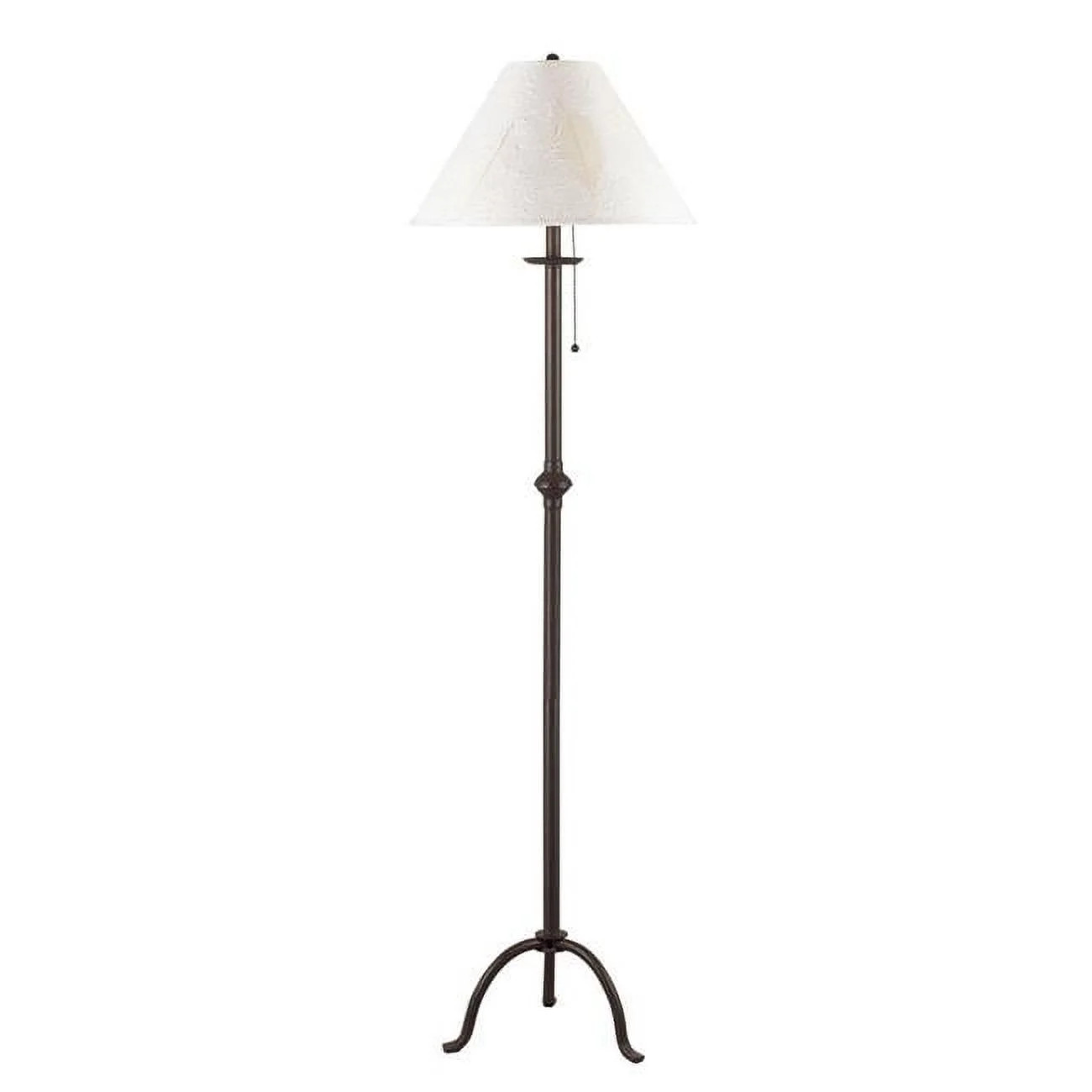 HomeRoots  57 in. Traditional Shaped Floor Lamp with White Empire Shade, Black | Walmart (US)