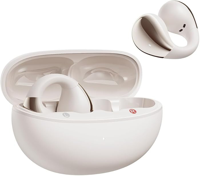QCY Crossky C30 Open Ear Headphones Wireless Bluetooth, Clip-On Earbuds with 4 ENC Noise Cancelli... | Amazon (US)