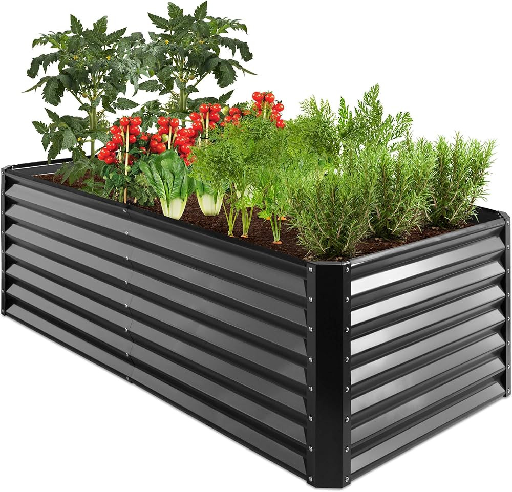 Best Choice Products 6x3x2ft Outdoor Metal Raised Garden Bed, Deep Root Box Planter for Vegetable... | Amazon (US)