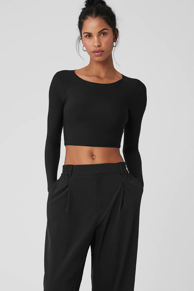 Mesh Sheer Illusion Long Sleeve | Alo Yoga (US)