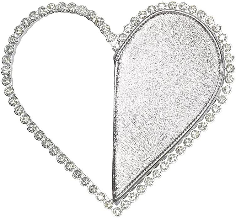 Amazon.com: Cute Mini Heart Shape Evening Clutch Bag, Rhinestone Diamond Frame Wedding Party Purs... | Amazon (US)