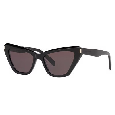 Saint Laurent SL 466S 001 Womens Cat-Eye Sunglasses Black 54mm | Target