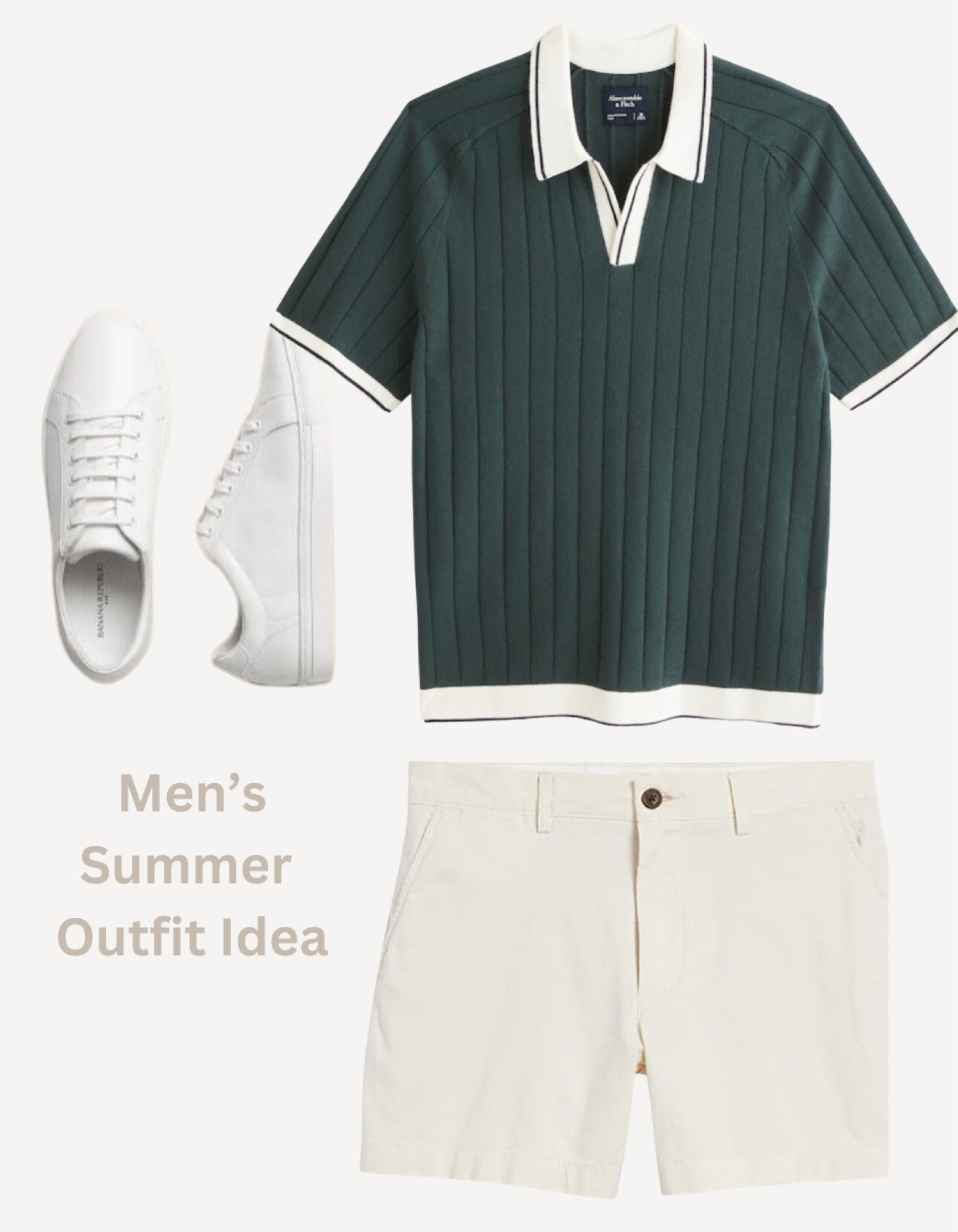 Updated link to the similar style for this season below since old one is out of stock...Summer outfit idea with a knit polo and shorts! Mens summer outfit, golf outfit, beach wedding guest, back to school look 

#LTKFind #LTKmens

#LTKSeasonal