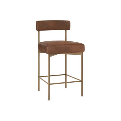 Seneca Counter Stool - Antique Brass | Perigold