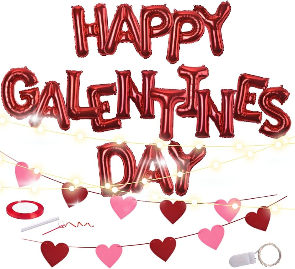 Galentine’s Day Party Decorations – Happy Galentine’s Day Décor Banner Set, 16" Letters Ba... | Amazon (US)