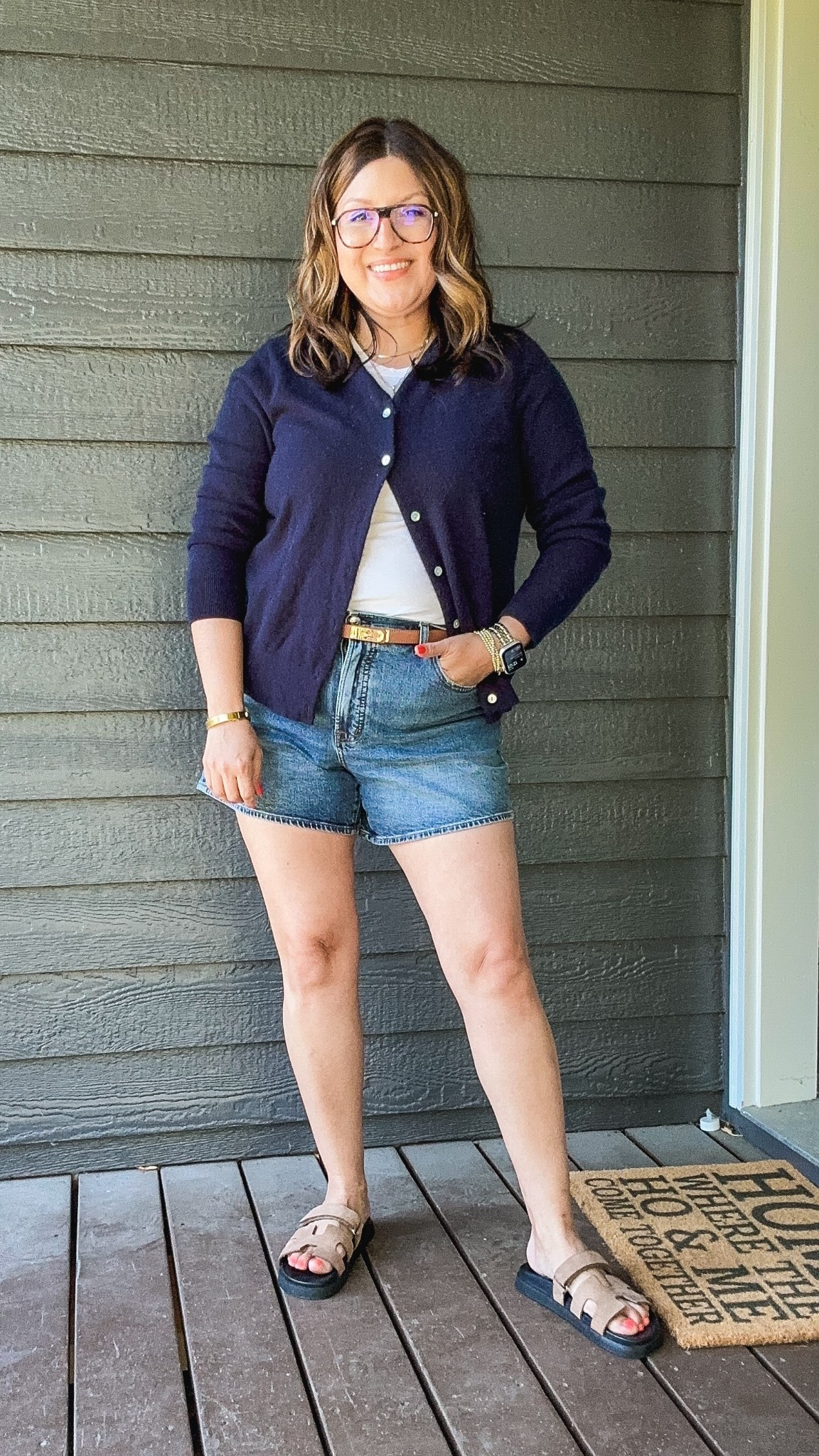 I’m wearing shorts! It’s summer break and the sun is out, let’s go!!
Quince cardigan (XL)
Old Navy tee (L)
Amazon belt (OS)- sold out but I linked similar
Madewell shorts (32)
Steve Madden sandals 

#LTKSaleAlert #LTKMidsize #LTKOver40