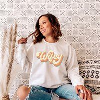Wifey Sweatshirt Pullover Bridal Shower Gift Engagement Just Married Shirt Bride Crewneck For | Etsy (US)