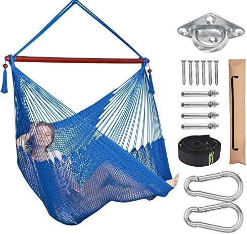 Greenstell Hammock Chair, Max 330 Lbs, Large Swing Chair with Hanging Hardware Kits & Strap, Soft... | Amazon (US)