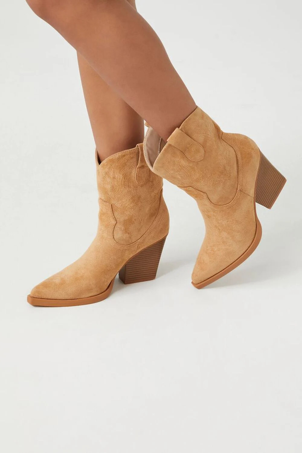 Faux Suede Cowboy Boots | Forever 21 (US)