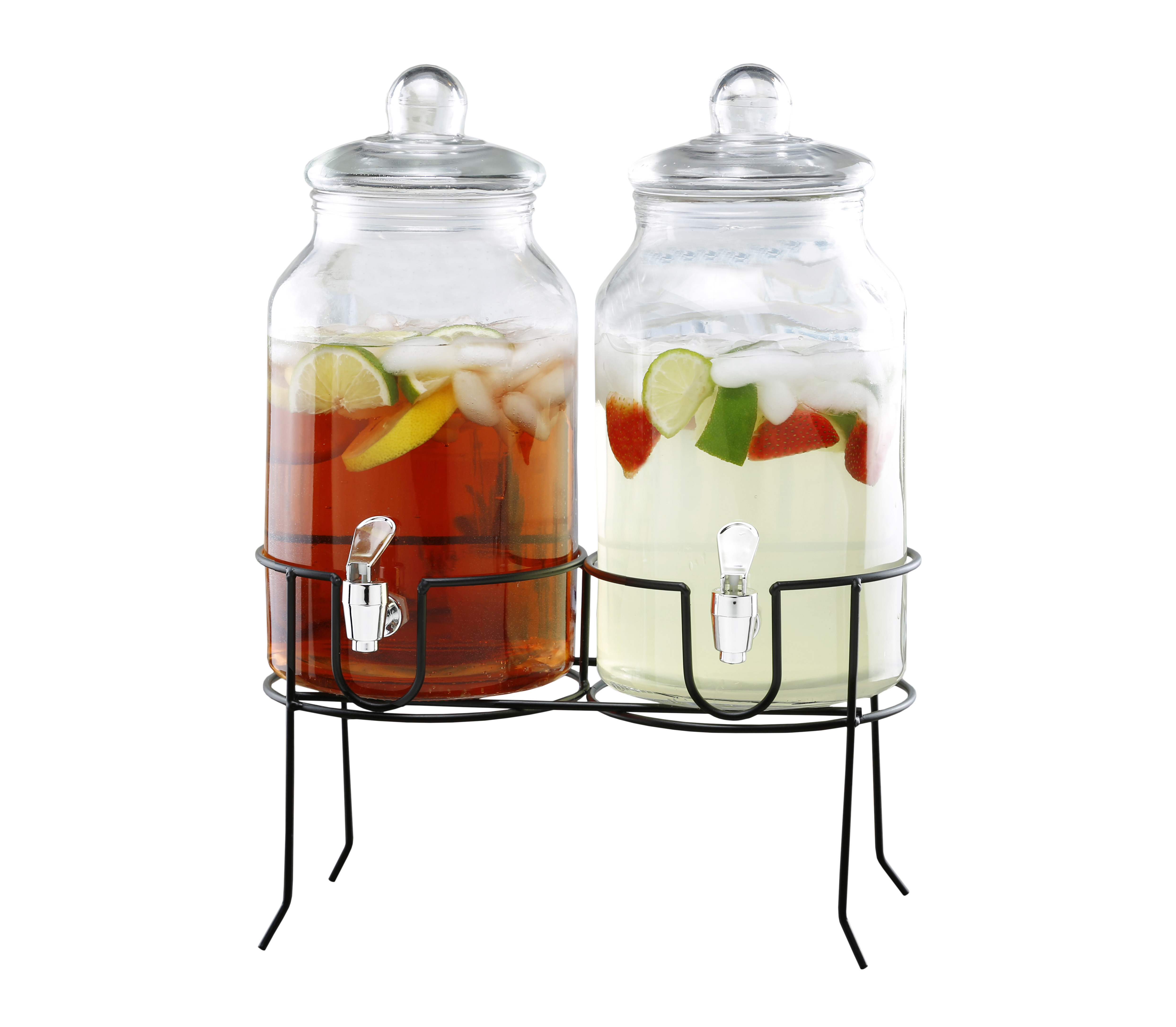 American Atelier Rustic Home Beverage Dispenser with Black Metal Stand, 1 gal | Walmart (US)