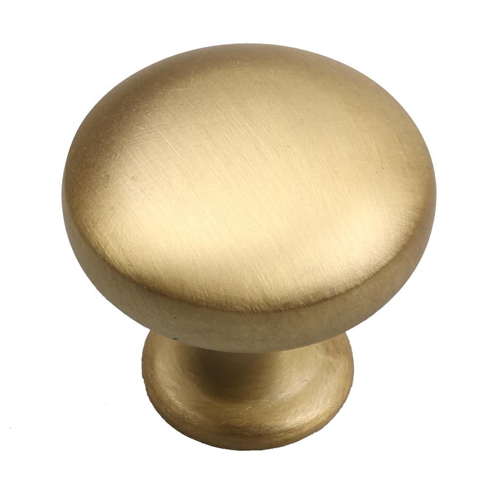 GlideRite 1-1/8 in. Dia Satin Gold Classic Round Cabinet Knobs (10-Pack)-5411-SG-10 - The Home De... | The Home Depot