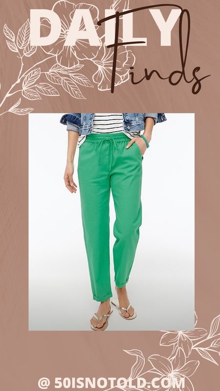 Kelly Green Pull On Pants | Spring New Arrivals from J Crew Factory | Women’s Style 

#LTKworkwear #LTKunder50 #LTKSeasonal