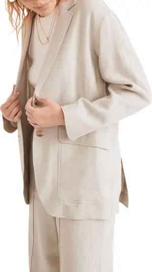 Madewell Larsen Breezewoven Linen Blend Blazer | Nordstrom | Nordstrom