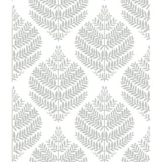Hygge Fern Damask Vinyl Peel & Stick Repositionable Wallpaper Roll (Covers 28.18 Sq. Ft.) | The Home Depot