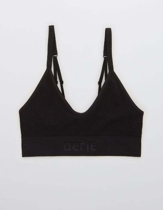 Aerie Seamless Logo Voop Bralette | American Eagle Outfitters (US & CA)