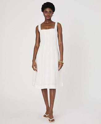 French Connection Women's Birdie Square-Neck A-Line Dress - Macy's | Macy's