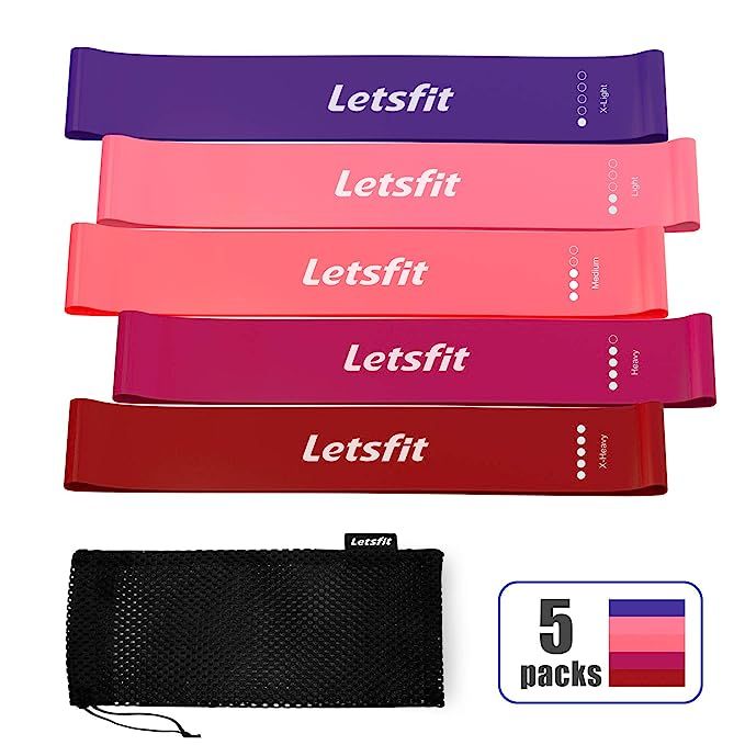 Letsfit Resistance Loop Bands, Resistance Exercise Bands for Home Fitness, Crossfit, Stretching, ... | Amazon (US)