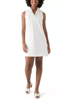Women's Eyelet Scalloped Neck Dress | Belk