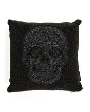 14x14 All Over Beaded Skeleton Pillow | Marshalls