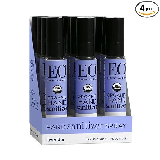 Eo Hand Sanitizer Spray- Organic Lavender, 0.33-Ounce (Pack of 4) | Amazon (US)