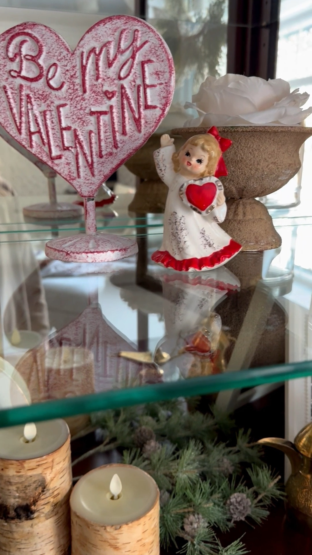 Valentine’s Day decor, vintage Valentine figurines, china cupboard decor, pink and red Valentine’s Day decorations 

#LTKValentine #LTKHome #LTKSeasonal