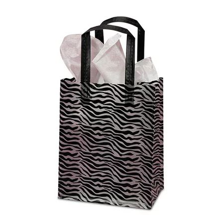 Hdpe Zebra Print Plastic Bags Quantity: 250 Width: 16"" by Paper Mart | Walmart (US)